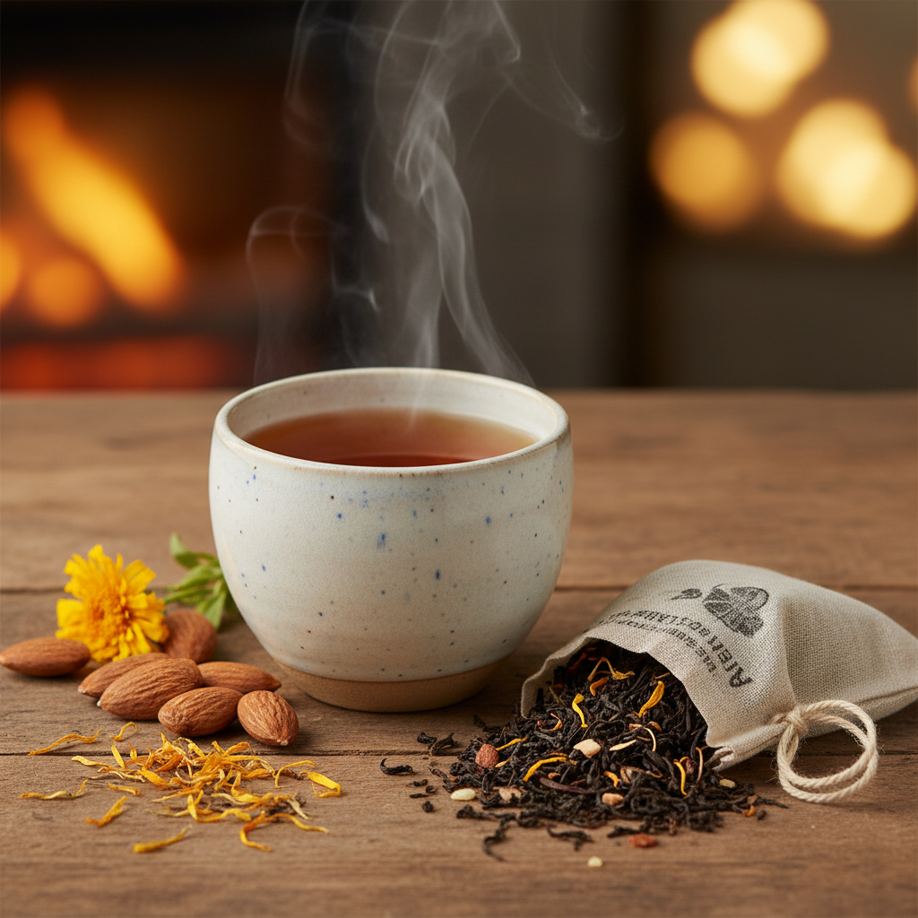 Almond Black Tea - honey bee naturals